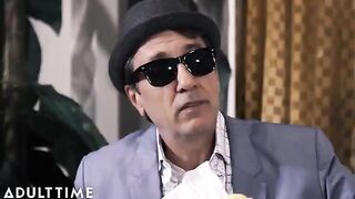 Inked MILF Anna Bell Peaks thanks her dirty grandfather with sex on the street