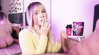 You have two options: to suck cock or to smoke a cigarette