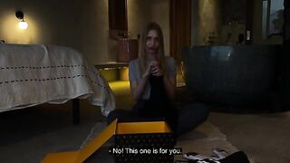 Hot babe from California unboxed something exciting and got fucked hard