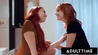 Redhead Kenna James seduces her BFF Aidra Fox to fuck