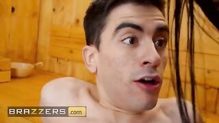 Blondie Fesser and Sara Retali catch a peeping guy in steamy action