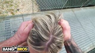 Carla Boom enjoys rough sex, and Emilio Ardana satisfies her in a public bang