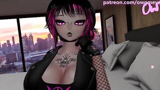 A goth girl in a bad mood gets fucked in VR