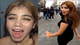 A guy made a cum walk with Marina Gold, getting her wet