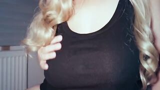 Breast slapping and sex night, I love it! The end on my breasts