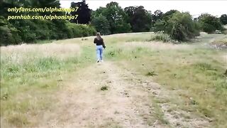 A riskier sex in the park with a hot brunette