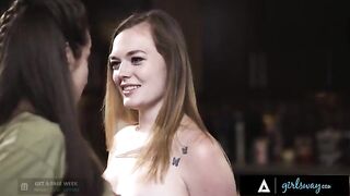 The plumber fixes the leaky pipe, the girls thank him with their tits