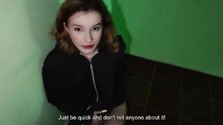 A young couple fucked in the hallway while the parents were at home