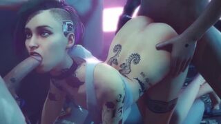 Cyberpunk 2077 compilation with Judy Alvarez and Panam Palmer getting fucked hard