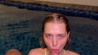 A California girl has a big dick and a pool full of sperm