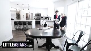 Nerdy Asian college girl Chloe Surreal seduces her hot professor