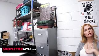 A big tit MILF named Sedona Reign gets fucked by a security officer