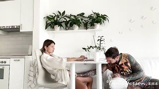 Elegant pussy fuck at home with a young girl