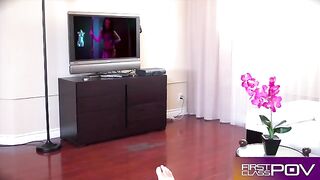 Adriana Chechik gets her slutty mouth filled with cum in this hot video