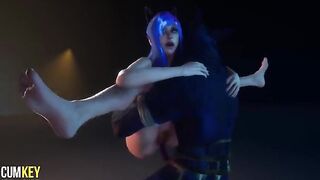 Furry Cat Girl gets her pussy stuffed with a monster cock