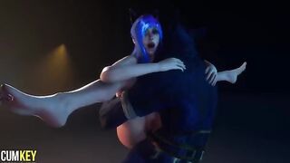 Furry Cat Girl gets her pussy stuffed with a monster cock