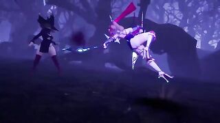 Foot-worshiping intro for the hero by the giantess witch of Under The Witch Alpha