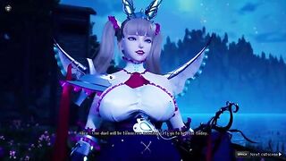 Foot-worshiping intro for the hero by the giantess witch of Under The Witch Alpha