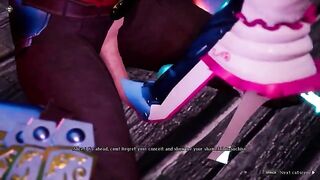 Foot-worshiping intro for the hero by the giantess witch of Under The Witch Alpha