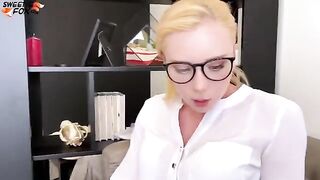 Horny secretary fucked by her boss in various poses