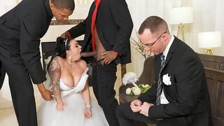 The wedding of Payton Preslee became a wild interracial threesome