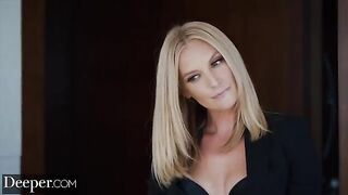 The blonde woman caught her husband with his young mistress