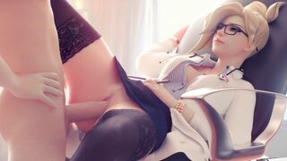 Overwatch Mercy animated videos compilation with sexy scenes