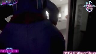 Purple Bitch and Sia Siberia make love while Spiderman watches