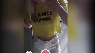 An exchange student meets a cute girl and makes a blowjob for her