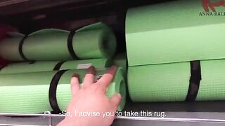Can you help me choose a yoga mat for a future intimate outdoor session?