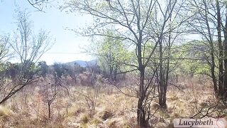 She wanted to go trekking but she had other plans. An outdoor encounter ensued
