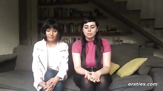 Two hot lesbians have a passionate sex session with a strapon