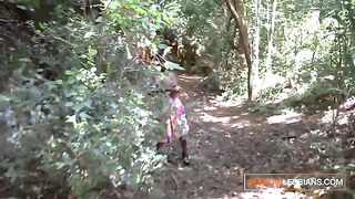 African lesbians try train sex with pussy eating and licking