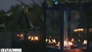 Concierge Vanessa from Vixen.com seduces a guest and his girlfriend isn't happy