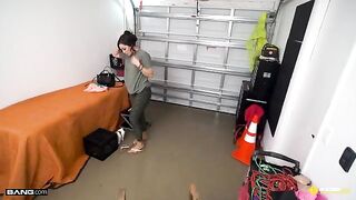 Demi Diveena offers her bubble butt to get car insurance on the road