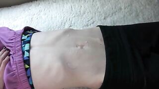 Fetish compilation with intense belly button action