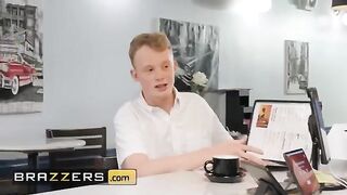 Bored waitress Syren De Mer getting fucked hard in the kitchen