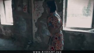 The girl was caught by a stranger in an abandoned house, where they engaged in a passionate act