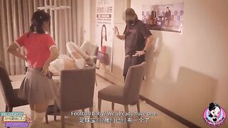 The Chinese student June Liu is training with the soccer club