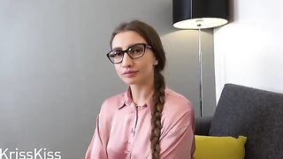 The hot English tutor got fucked at home by a big dick