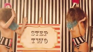 Playful clown fun with Riley, Ryan, and Ruby in a steamy scene