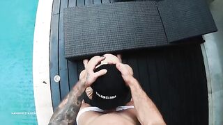 Bikini girl Hansel Grettel gets creampied after rough sex