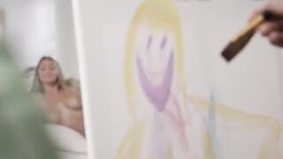 Art class with a hot twist for London River and Kayley Gunner
