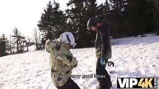 A skier is picked up and fucked by a stranger in this steamy VIP4K scene