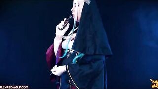 I lied to a nun, she punished me with her strap-on in a steamy scene