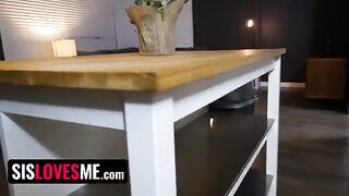 Fit stepsis Cece Capella gets her tight teen pussy railed by horny stepbro