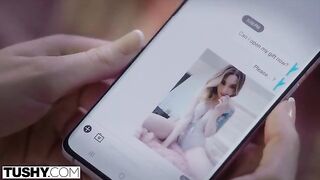 Hot petite blonde gets her tight ass gapped by an older man on TUSHY