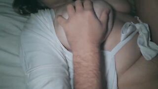 I fucked my big ass wife at night and came on her booty