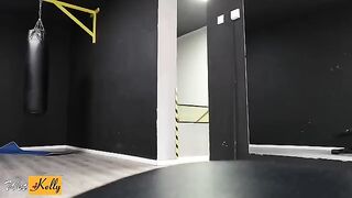 I crushed on my fitness colleague, we fucked in gym restroom