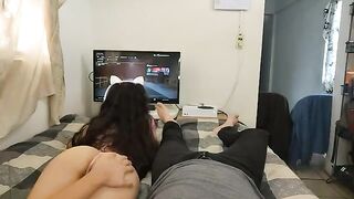 I fucked a sexy gamer girl with big tits
